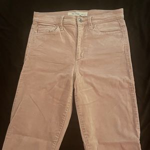 Gap. Blush color soft velvet skinny Jean.